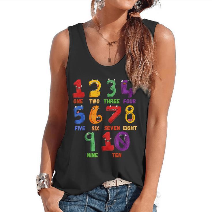 Learning Math Numbers Counting Back To School Teacher For Men Women Girls Kids Flowy Tank