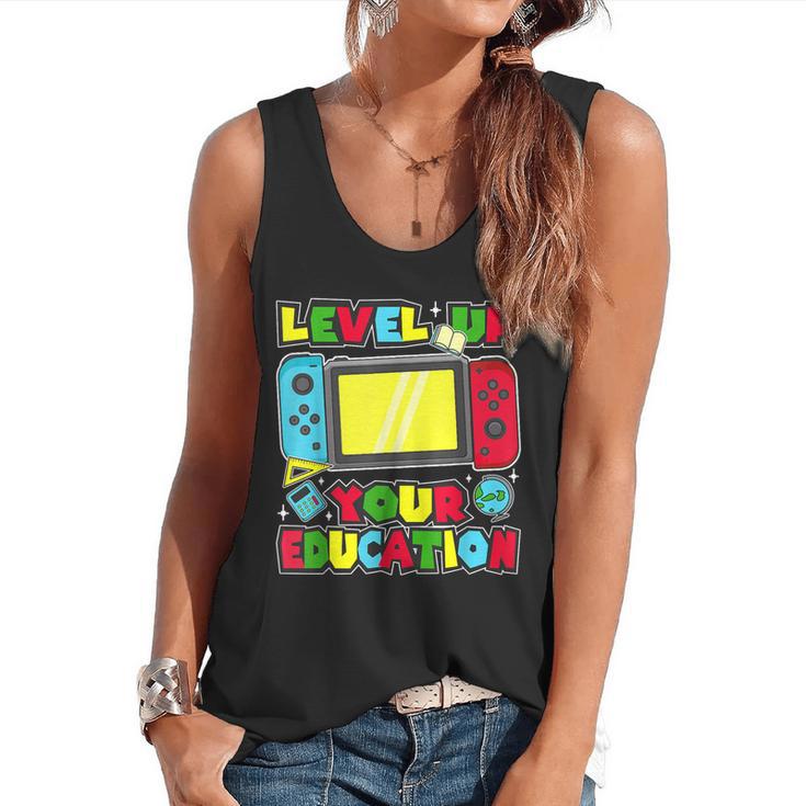 Level Up Your Education Gaming Inspired Teacher Gamers Flowy Tank