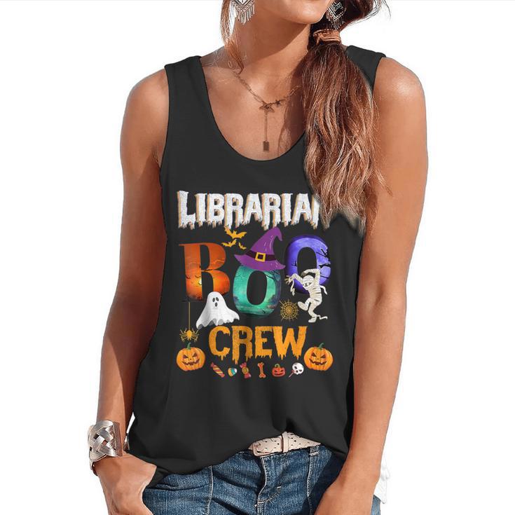 Librarian Boo Crew Teacher Student Halloween Costume Flowy Tank