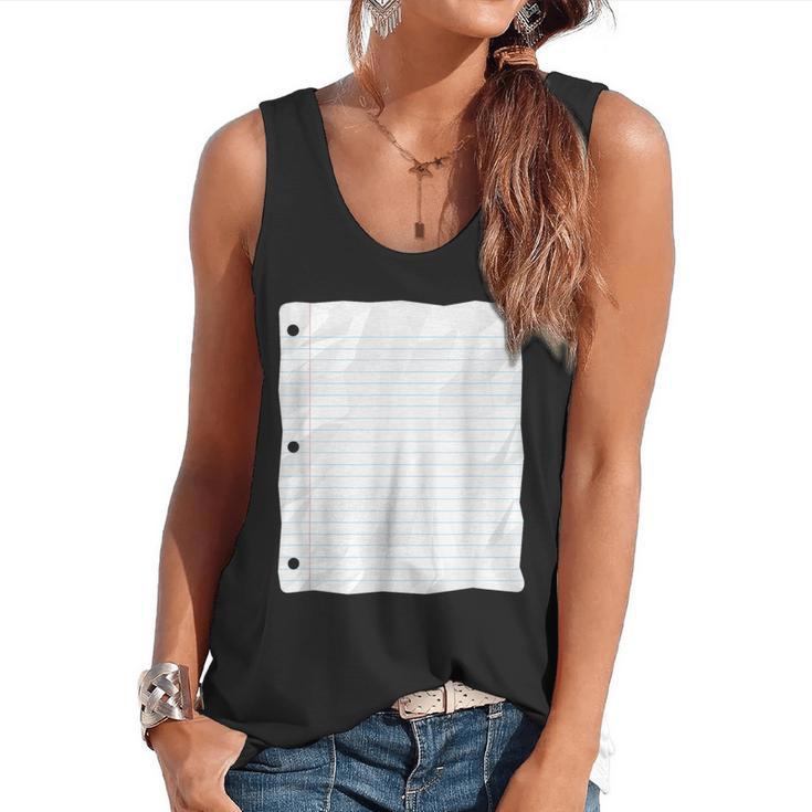 Lined Paper Notebook Halloween Costume For Students Teachers For Men Women Kids Flowy Tank