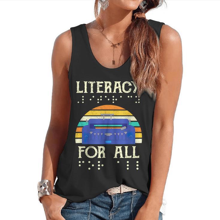 Literacy For All Visually Impaired Braille Teacher The Blind Flowy Tank