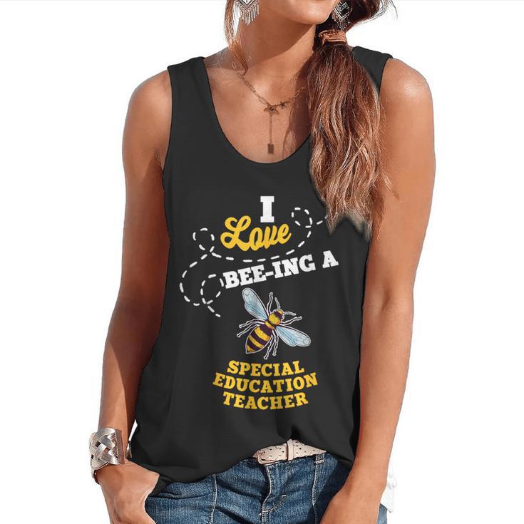 I Love Bee-Ing A Special Education Teacher Honey Bee Job For Men Women Flowy Tank
