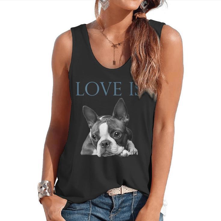 Love Is Boston Terrier Bostie Flowy Tank
