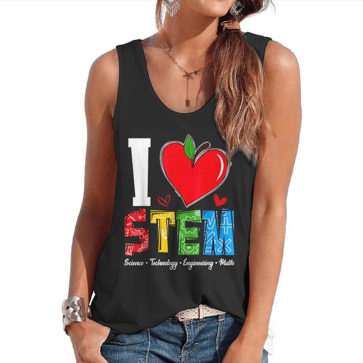 I Love STEM Student Teacher 1st Day Of School Back To School Flowy Tank