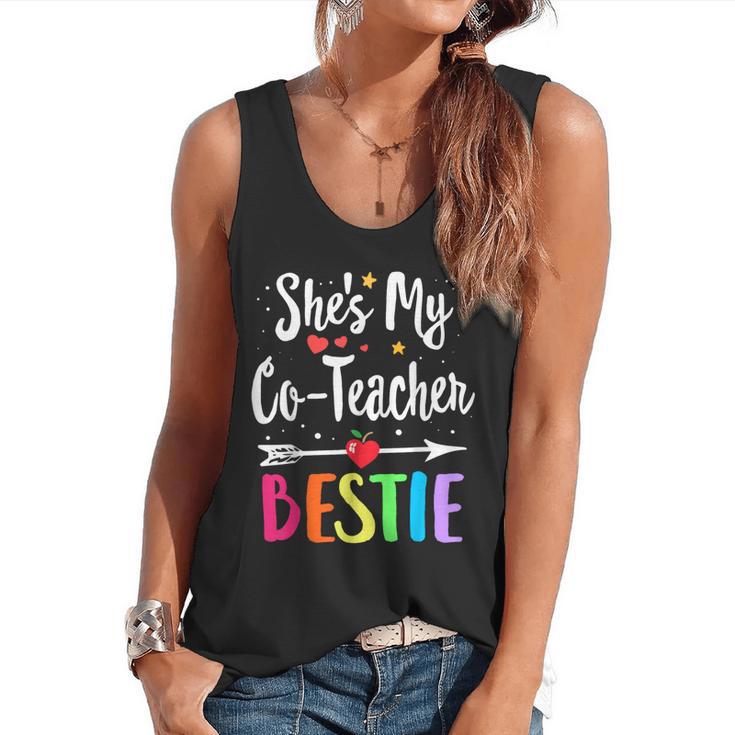 Matching Co-Teacher Best Friend She's My Bestie Work Team Flowy Tank
