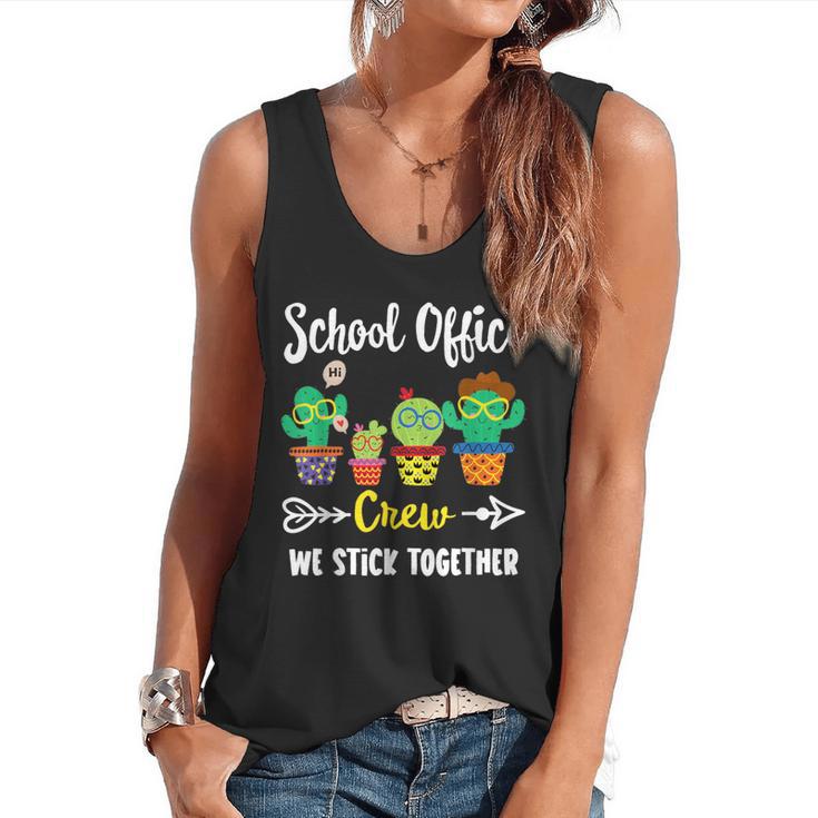 Matching Teacher Back To School School Office Crew Cactus Team School Office Squad Flowy Tank