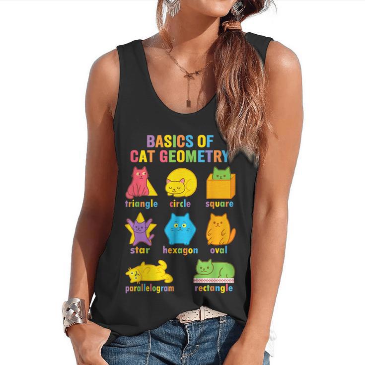 Math Cat Geometry Back To School Mathematics Teacher Flowy Tank