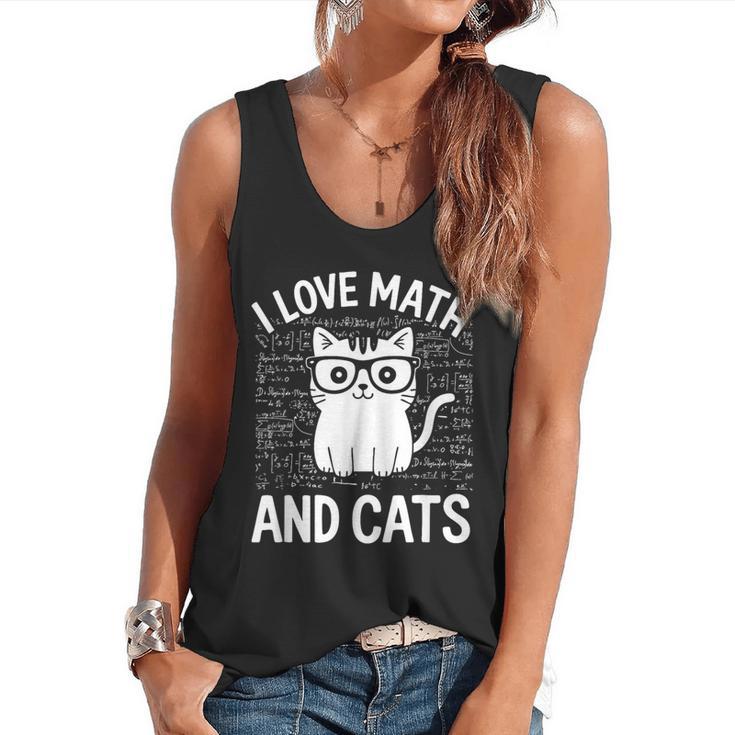 Math And Cats Apparel For Teachers Students Cat Lovers Flowy Tank