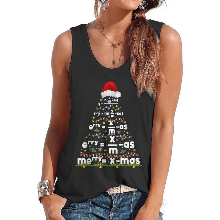 Math Equation Merry Xmas Season Teacher Christmas Tree Flowy Tank
