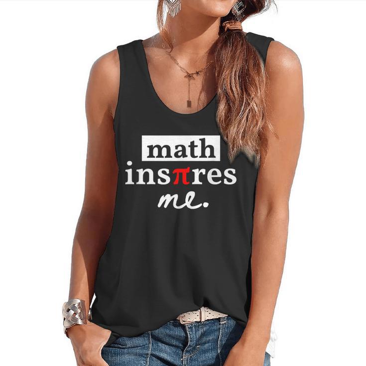 Math Inspires Me Spelled With Pi Day Teacher Flowy Tank