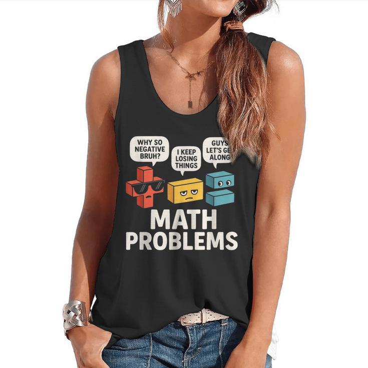 Math Problems Symbols Teacher Back To School Girl Boy Flowy Tank