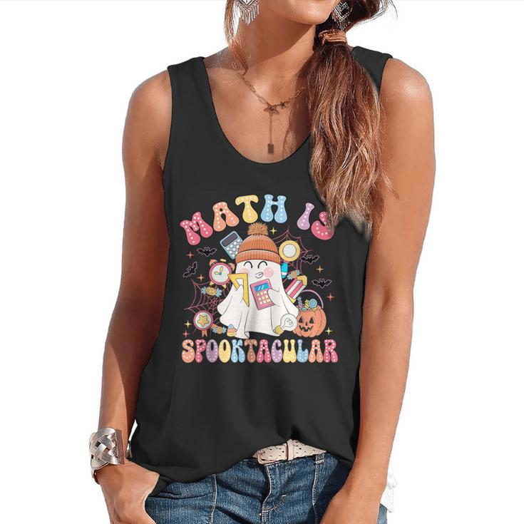 Math Is Spooktacular Math Teacher Spooky Halloween Flowy Tank
