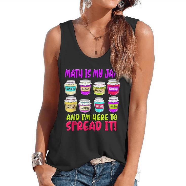 Math Teacher My Jam Here To Spread Mathematics Humor Flowy Tank