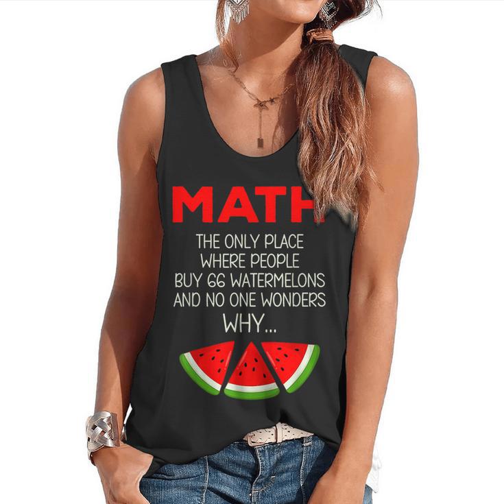 Math Watermelon Calculation Joke Teacher Student Flowy Tank