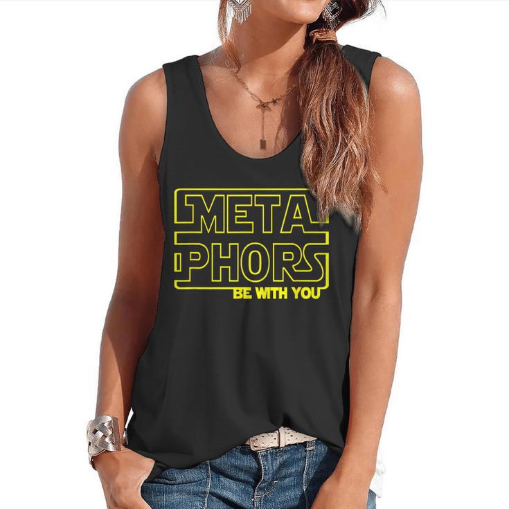 Metaphors Be With You English Teacher Shirts T-Shirt Flowy Tank