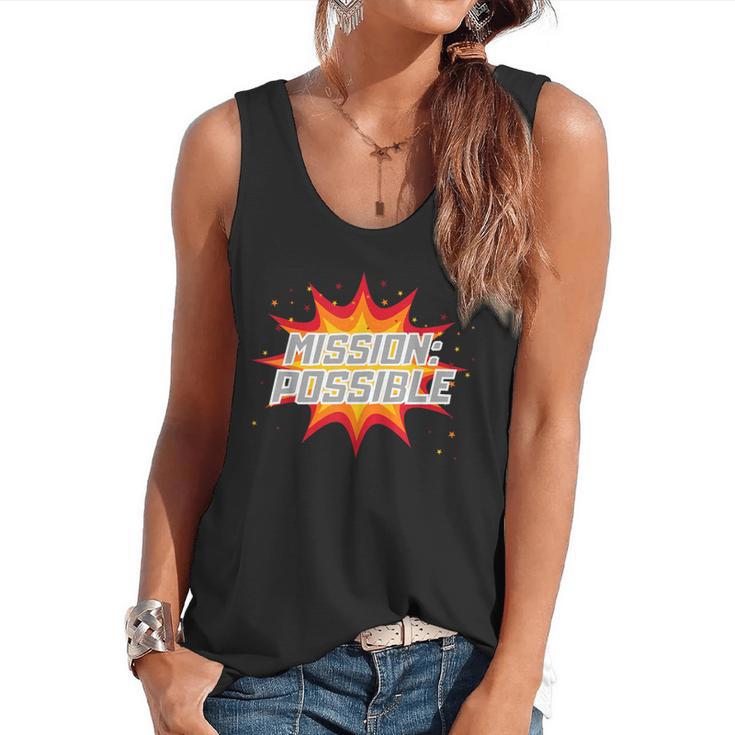 Mission Possible Motivational Inspirational School Teacher Flowy Tank