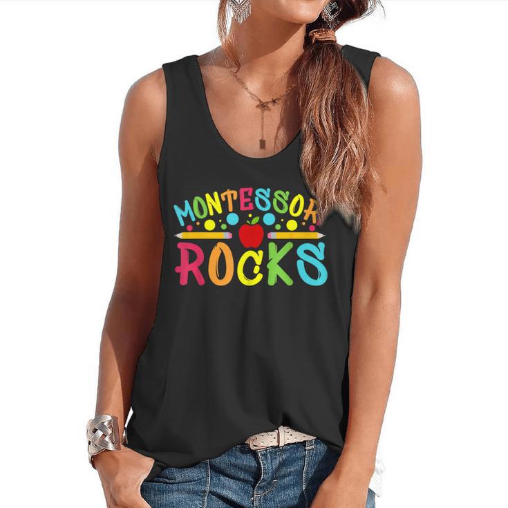 Montessori Rocks Montessori Teacher Back To School Flowy Tank