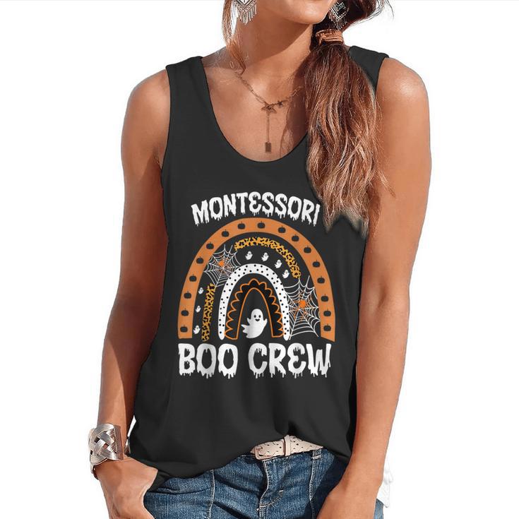 Montessori Teacher Halloween Boo Rainbow Leopard Halloween Flowy Tank
