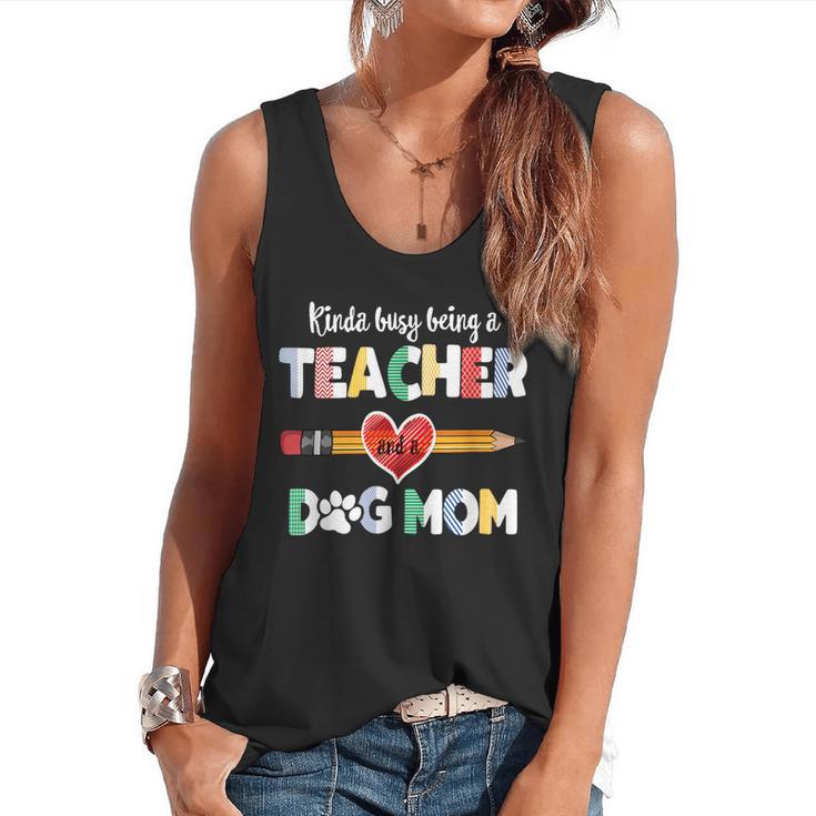 Mothers Day For Teacher Dog Lover Dog Mom Teacher Flowy Tank