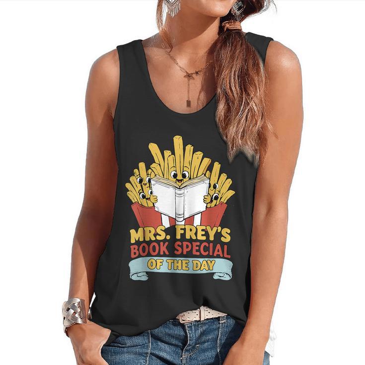 Mrs Frey Book Special Reading Elementary Teacher Flowy Tank