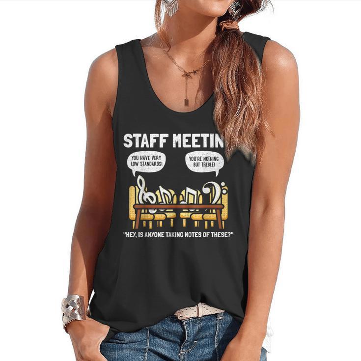 Music Theory Musician Music Teacher Musical Notes For Men Women Girls Kids Flowy Tank