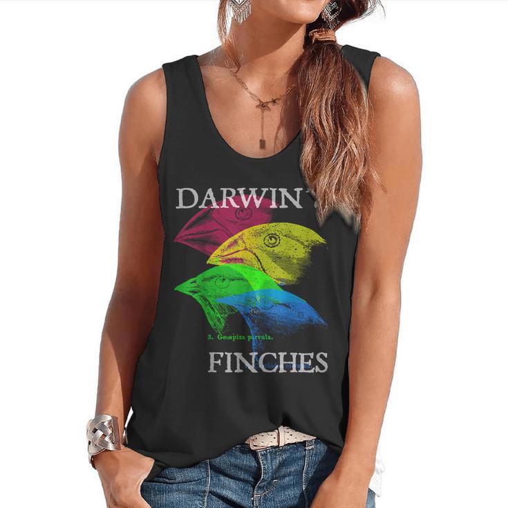 Nerdy Darwin's Finches Evolution Science Biology Teacher Flowy Tank
