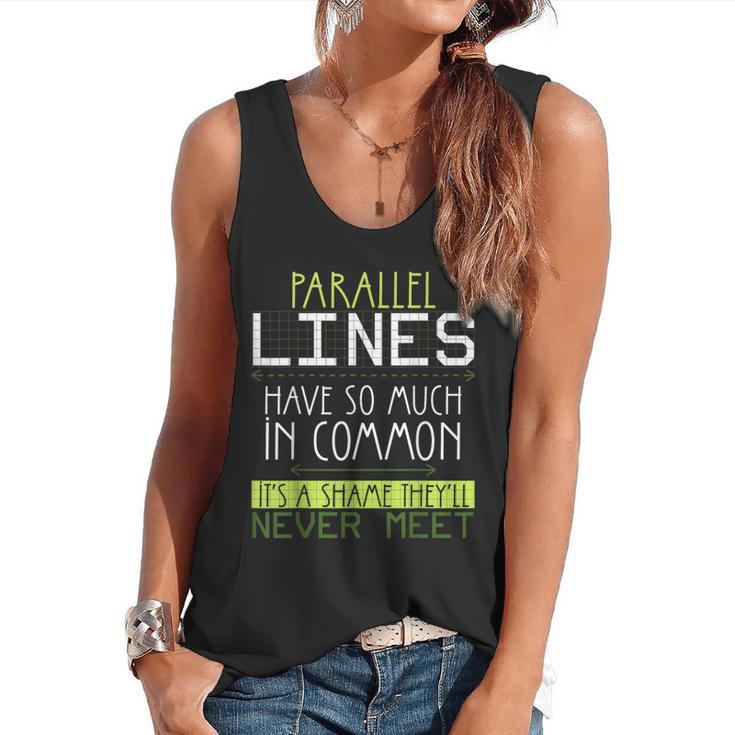 Nerdy Math Lovers Geometry Pun Mathematics Teachers Flowy Tank