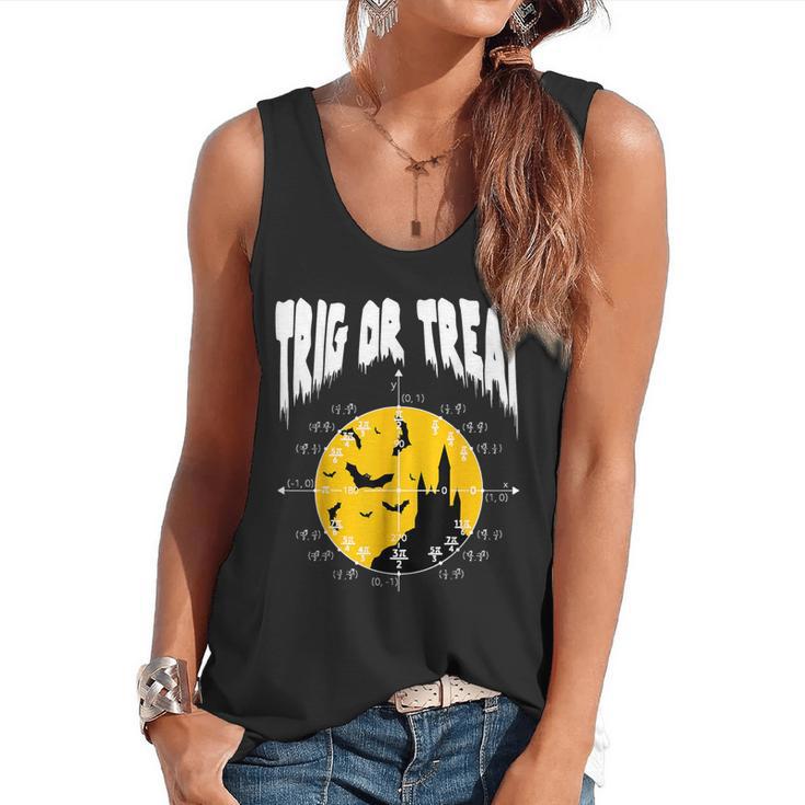 Nerdy Trig Or Treat Halloween Costume Math Teacher Flowy Tank
