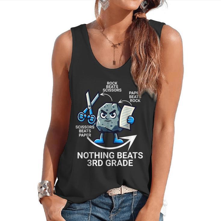Nothing Beats 3rd Grade Back To School Kids Teachers Flowy Tank