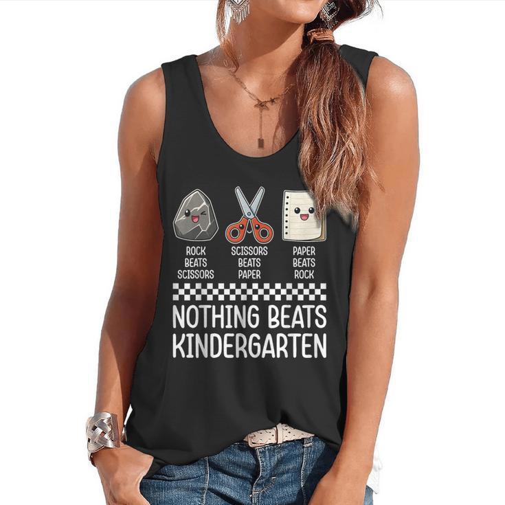 Nothing Beats Kindergarten Back To School Kids Teacher Flowy Tank