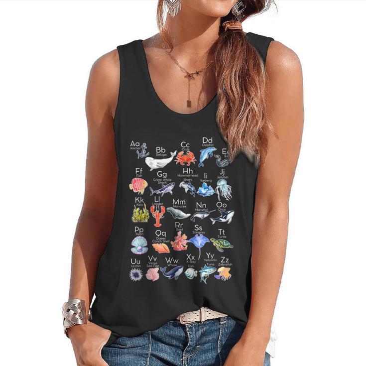 Ocean Animals Alphabet Cute Sea Life ABC Marine Kids Teacher Flowy Tank
