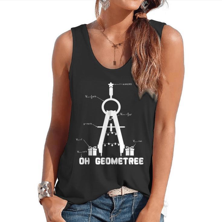 Oh Geometree Math Teacher Geometry Christmas Tree For Men Women Kids Flowy Tank