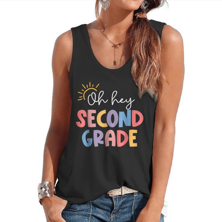 Oh Hey Second Grade First Day Of Teacher Girls Boys Kids Flowy Tank