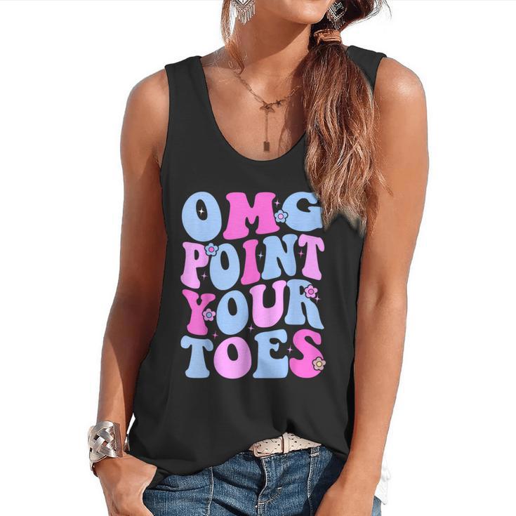OMG Point Your Toes Dancing Teacher Tap Dancer Dance For Men Women Kids Flowy Tank