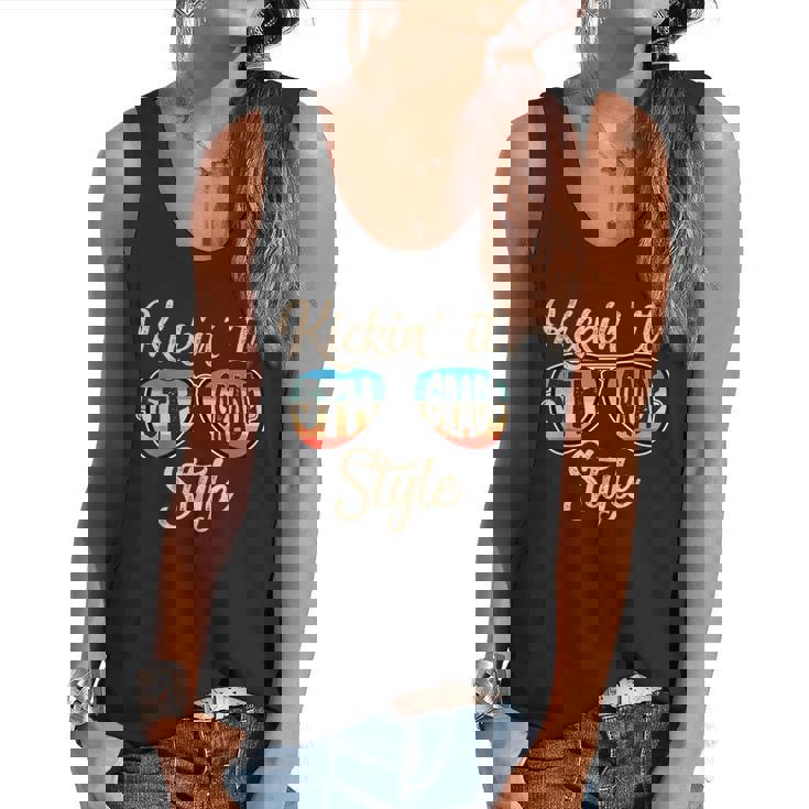 P41l Retro Kickin It 5th Grade Style Teacher Back To School For Men Women Girls Kids Flowy Tank