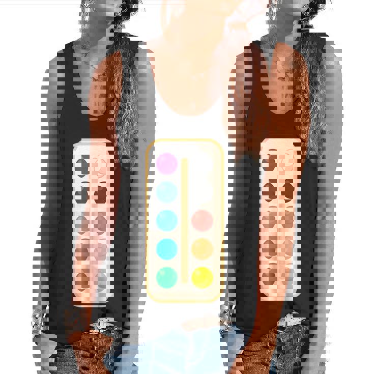 Paint Palette ArtSet Halloween Costume For Teachers Students For Men Women Kids Flowy Tank