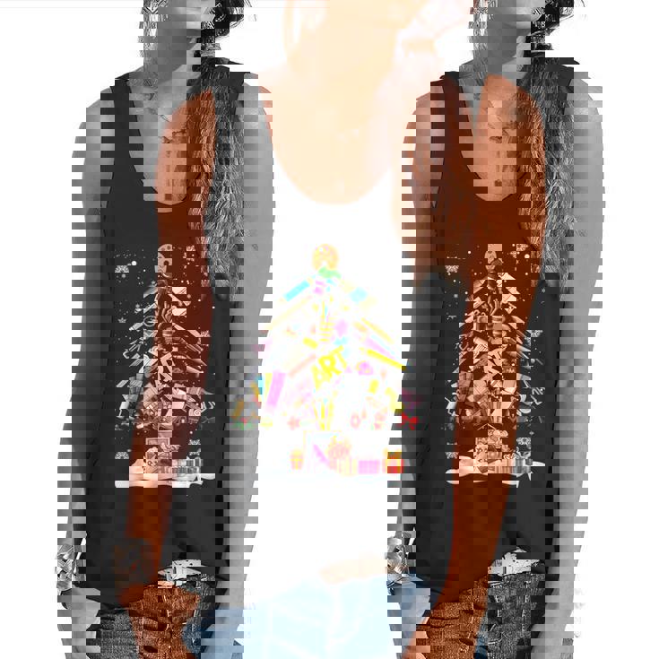 Paintbrush Christmas Tree Decor Xmas For Artist Art Teacher For Men Women Flowy Tank