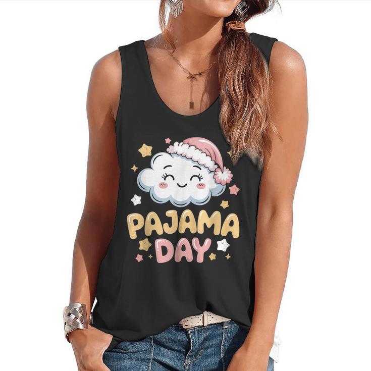 Pajama Day School Spirit Week Fun Cloud Teacher Flowy Tank