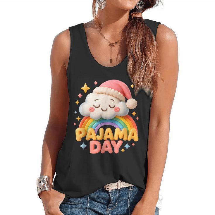 Pajama Day School Spirit Week Sleepy Cloud Teacher Student Flowy Tank