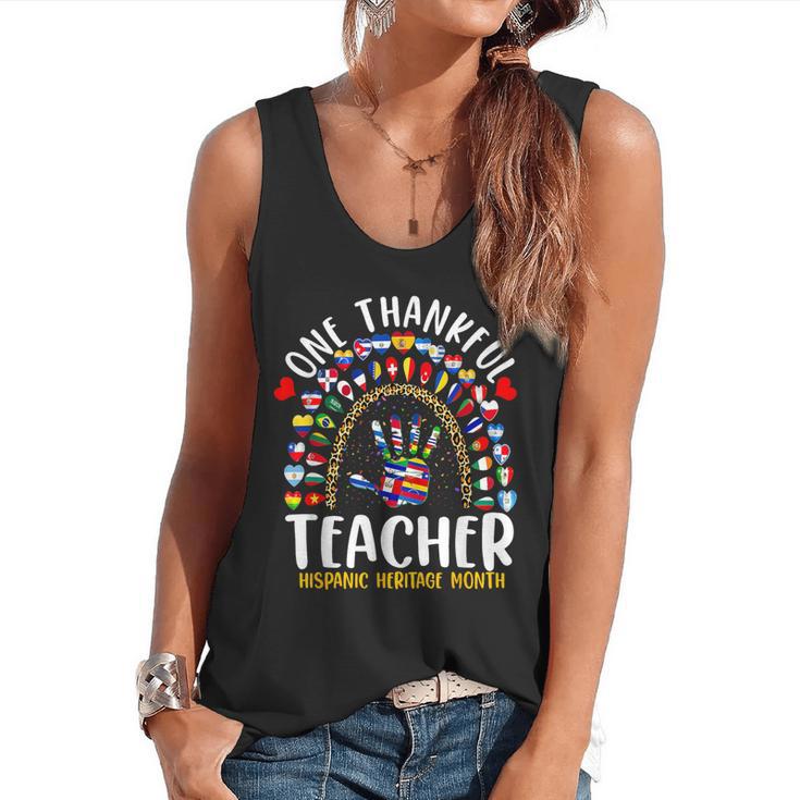 Hispanic Heritage Month One Thankful Teacher Rainbow Flowy Tank