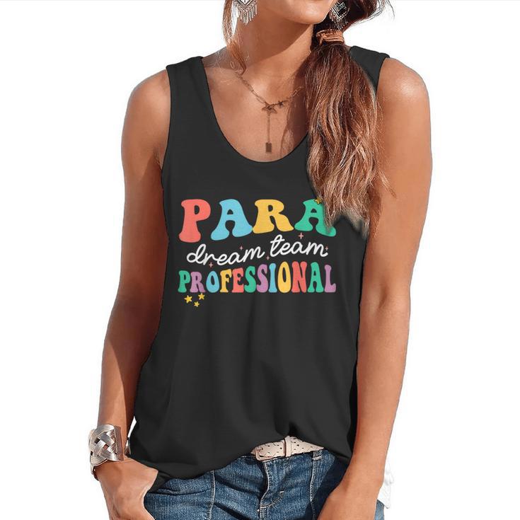 Para Paraprofessional Dream Crew Team Back To School Teacher Flowy Tank