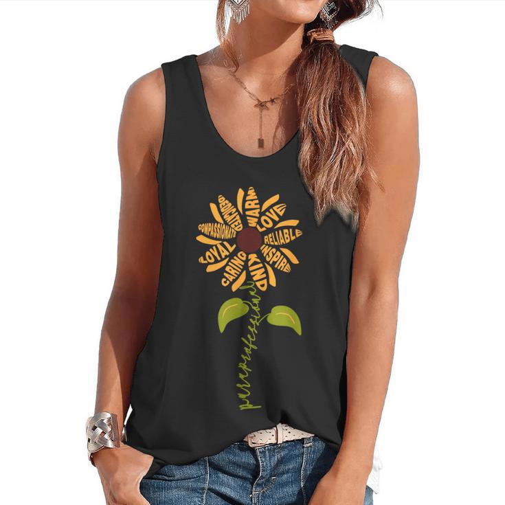 Paraprofessional Para Sunflower Teacher Back To School Flowy Tank