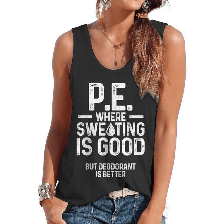 PE Physical Education Teacher Sweating Men Women Flowy Tank