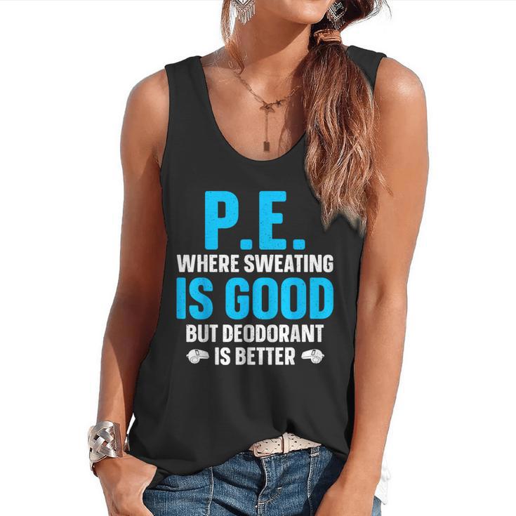PE Teacher Art For Men Women Gym Teacher Appreciation Flowy Tank