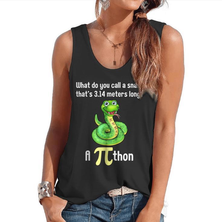 Pi Day Puns Pithon Math Teacher Jokes Women Men Kids Flowy Tank