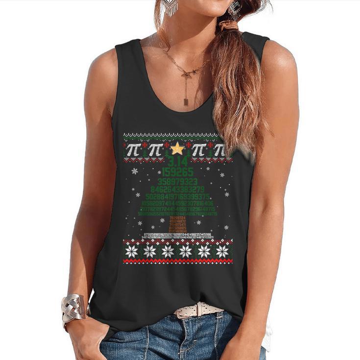 Pi Tree Christmas Math Teacher Ugly Sweater Men Women Kids Flowy Tank