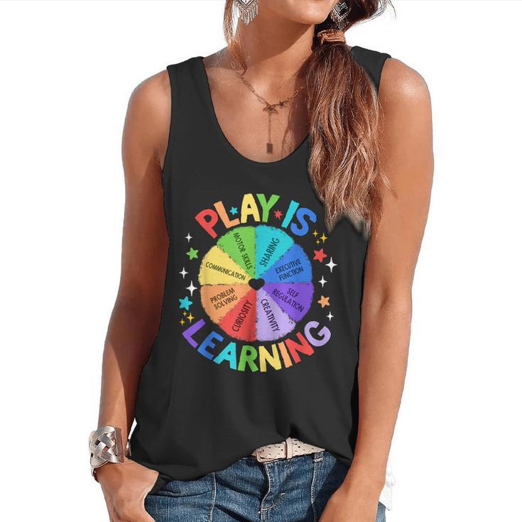 Play Is Learning Teacher Kindergarten For Men Women Kids Flowy Tank