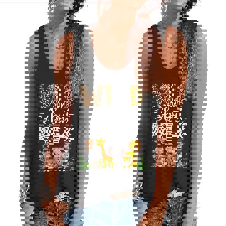 Pre-k Teacher Kids Back To School Wild About Pre-k Flowy Tank