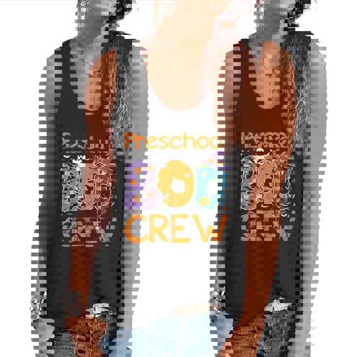 Preschool Boo Crew Preschool Halloween Teacher Kids Flowy Tank