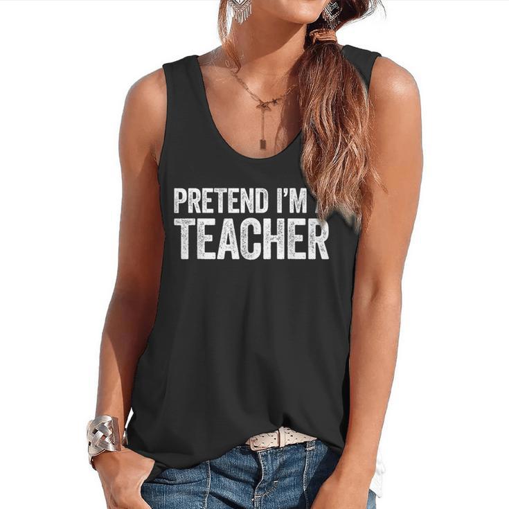 Pretend I'm A Teacher Shirt Adult Kids Men Women Costume Flowy Tank